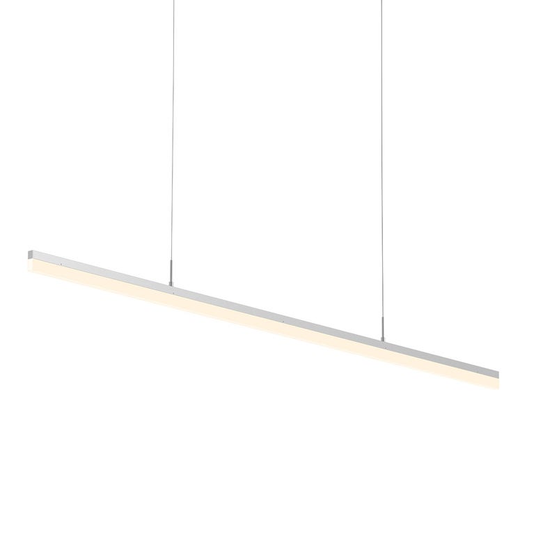 SONNEMAN Stiletto 60" 1-Light LED Bright Satin Aluminum Linear Suspension Pendant Light With 6FT Cord Length