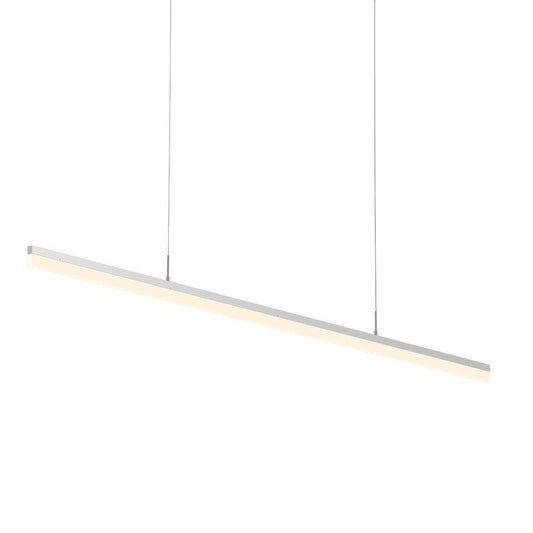 SONNEMAN Stiletto 60" 1-Light LED Bright Satin Aluminum Linear Suspension Pendant Light With 6FT Cord Length