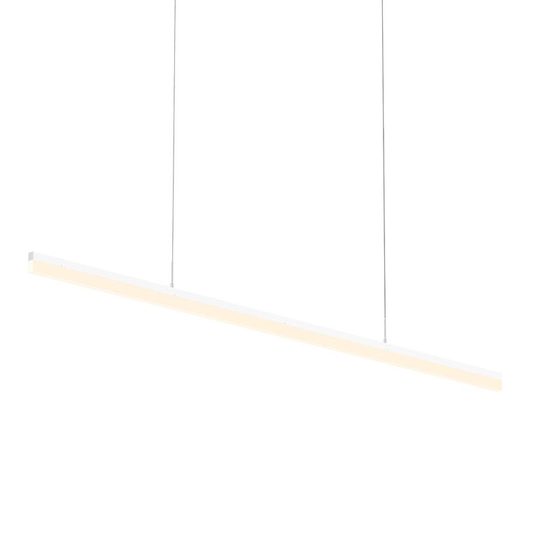 SONNEMAN Stiletto 60" 1-Light LED Satin White Linear Suspension Pendant Light With 6FT Cord Length