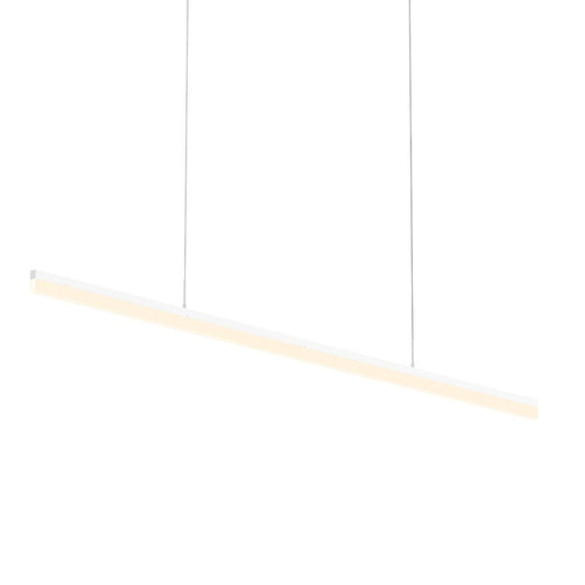 SONNEMAN Stiletto 60" 1-Light LED Satin White Linear Suspension Pendant Light With 6FT Cord Length
