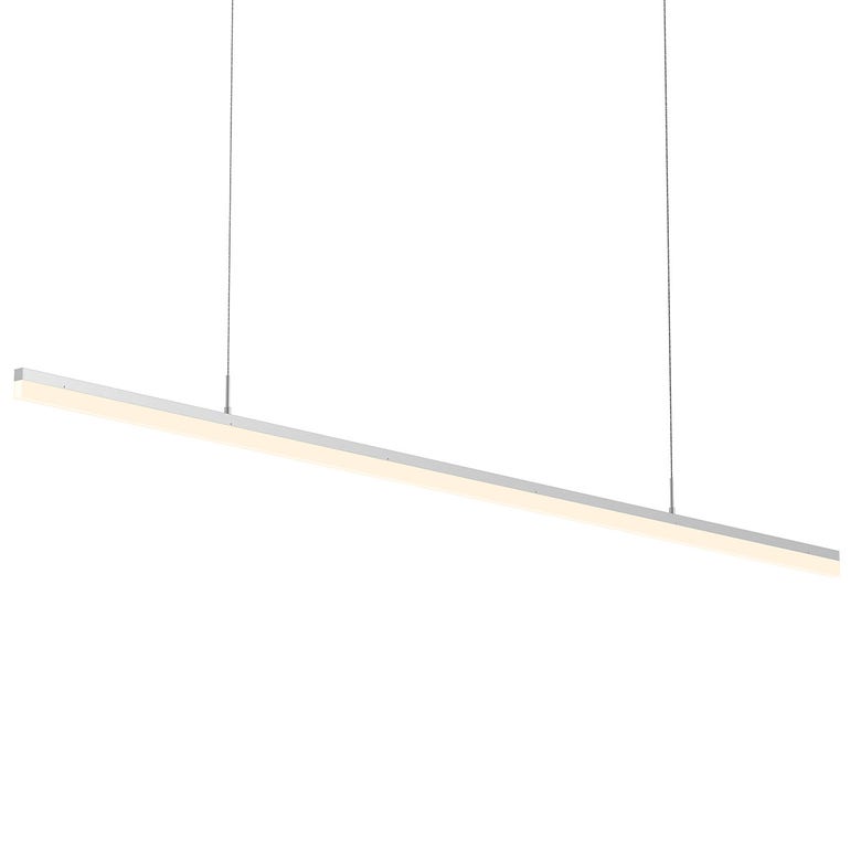 SONNEMAN Stiletto 72" 1-Light LED Bright Satin Aluminum Linear Suspension Pendant Light With 20FT Cord Length