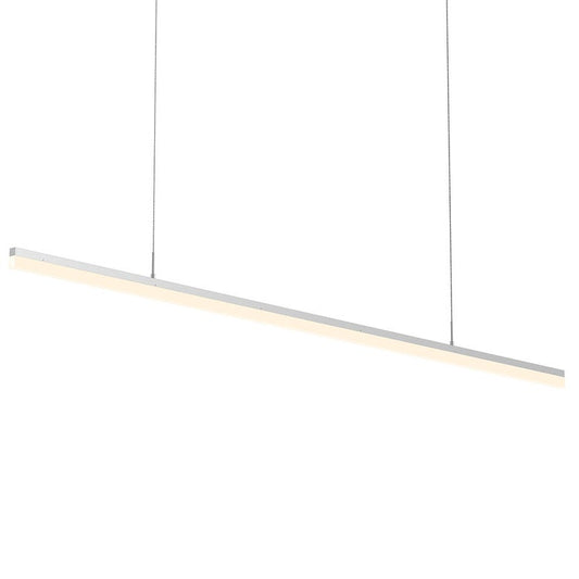 SONNEMAN Stiletto 72" 1-Light LED Bright Satin Aluminum Linear Suspension Pendant Light With 6FT Cord Length