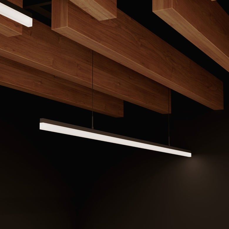 SONNEMAN Stiletto 72" 1-Light LED Satin Black Linear Suspension Pendant Light With 6FT Cord Length