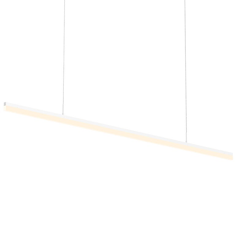 SONNEMAN Stiletto 72" 1-Light LED Satin White Linear Suspension Pendant Light With 20FT Cord Length