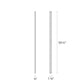 SONNEMAN Stiletto Lungo 60" LED Bright Satin Aluminum Optical Acrylic Shade Vanity Wall Bar Lighting