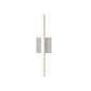 SONNEMAN Stix 18" LED 3000K Bright Satin Aluminum Optical Acrylic Shade Vanity Bath Bar Lighting