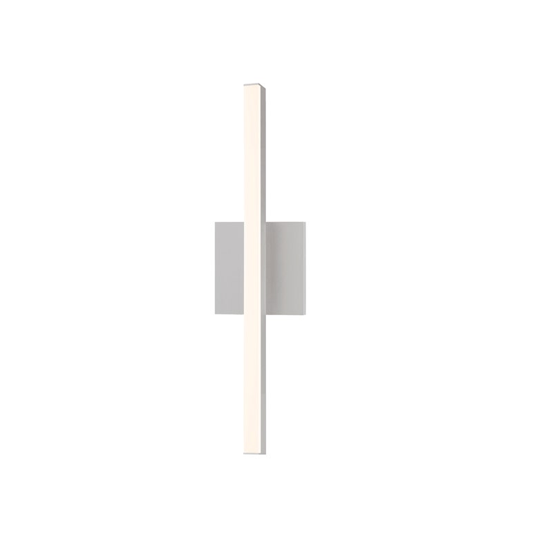 SONNEMAN Stix 18" LED 3000K Bright Satin Aluminum Optical Acrylic Shade Vanity Bath Bar Lighting