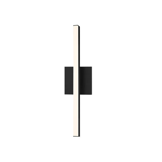SONNEMAN Stix 18" LED 3000K Satin Black Optical Acrylic Shade Vanity Bath Bar Lighting