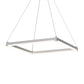 SONNEMAN Stix 19" LED Bulb Bright Satin Aluminum Optical Acrylic Shade Rectangle Pendant Light With 20' Cord Length