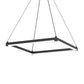 SONNEMAN Stix 19" LED Bulb Satin Black Optical Acrylic Shade Rectangle Pendant Light With 20' Cord Length