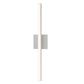 SONNEMAN Stix 24" LED 3000K Bright Satin Aluminum Optical Acrylic Shade Vanity Bath Bar Lighting