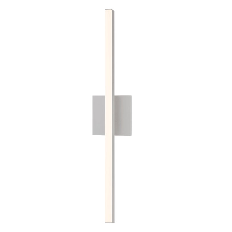 SONNEMAN Stix 24" LED 3000K Bright Satin Aluminum Optical Acrylic Shade Vanity Bath Bar Lighting