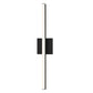 SONNEMAN Stix 24" LED 3000K Satin Black Optical Acrylic Shade Vanity Bath Bar Lighting