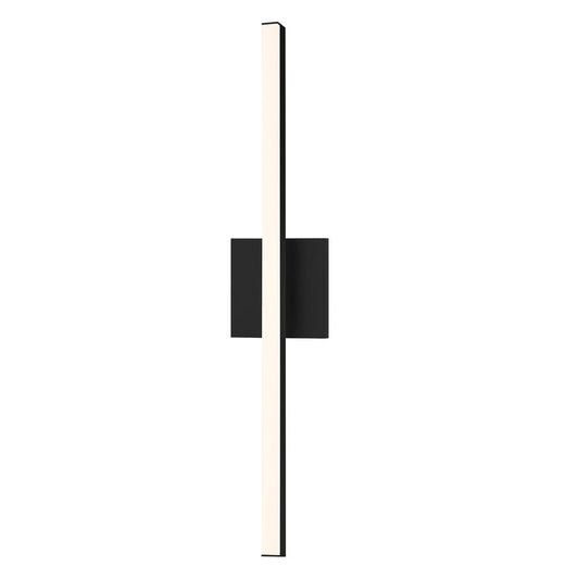 SONNEMAN Stix 24" LED 3000K Satin Black Optical Acrylic Shade Vanity Bath Bar Lighting