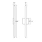 SONNEMAN Stix 24" LED 3000K Satin White Optical Acrylic Shade Vanity Bath Bar Lighting