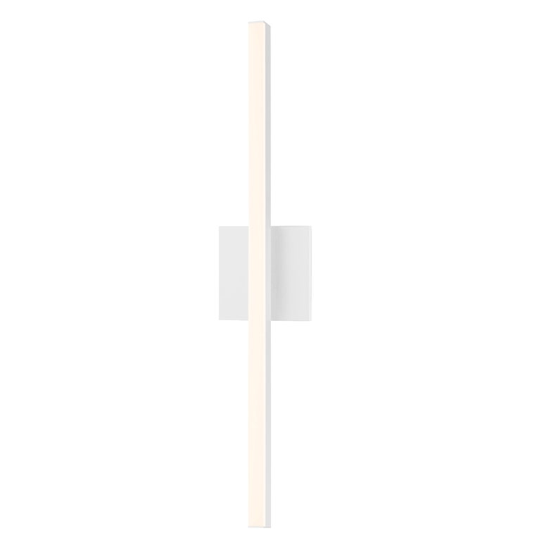 SONNEMAN Stix 24" LED 3000K Satin White Optical Acrylic Shade Vanity Bath Bar Lighting