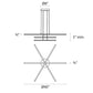 SONNEMAN Stix 3-Light LED 3-Arm Bright Satin Aluminum Chandelier With 20FT Cord Length