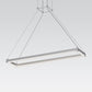 SONNEMAN Stix 30" x 6" LED Bulb Bright Satin Aluminum Optical Acrylic Shade Rectangle Pendant Light With 20' Cord Length