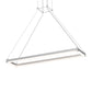 SONNEMAN Stix 30" x 6" LED Bulb Bright Satin Aluminum Optical Acrylic Shade Rectangle Pendant Light With 6' Cord Length