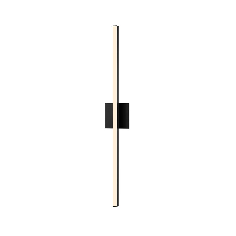 SONNEMAN Stix 32" LED 3000K Satin Black Optical Acrylic Shade Vanity Bath Bar Lighting