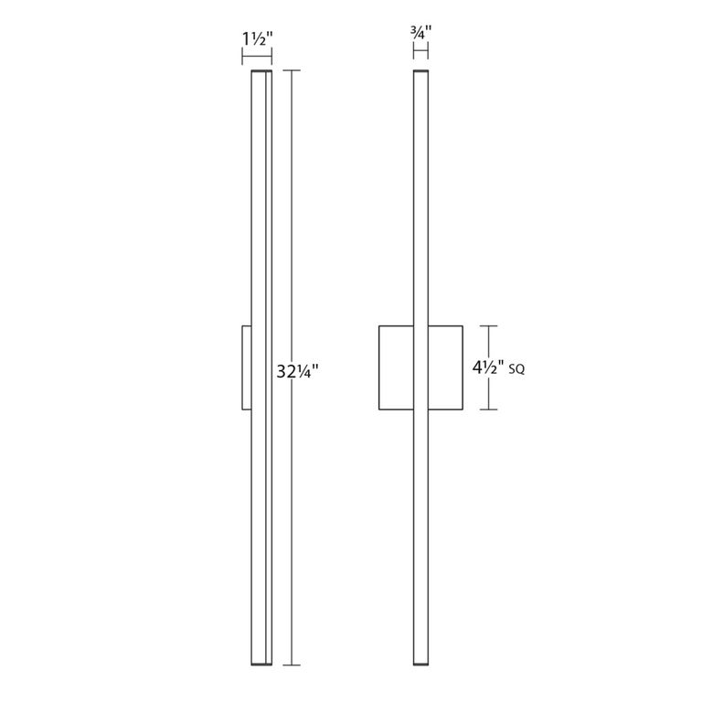 SONNEMAN Stix 32" LED 3000K Satin White Optical Acrylic Shade Vanity Bath Bar Lighting