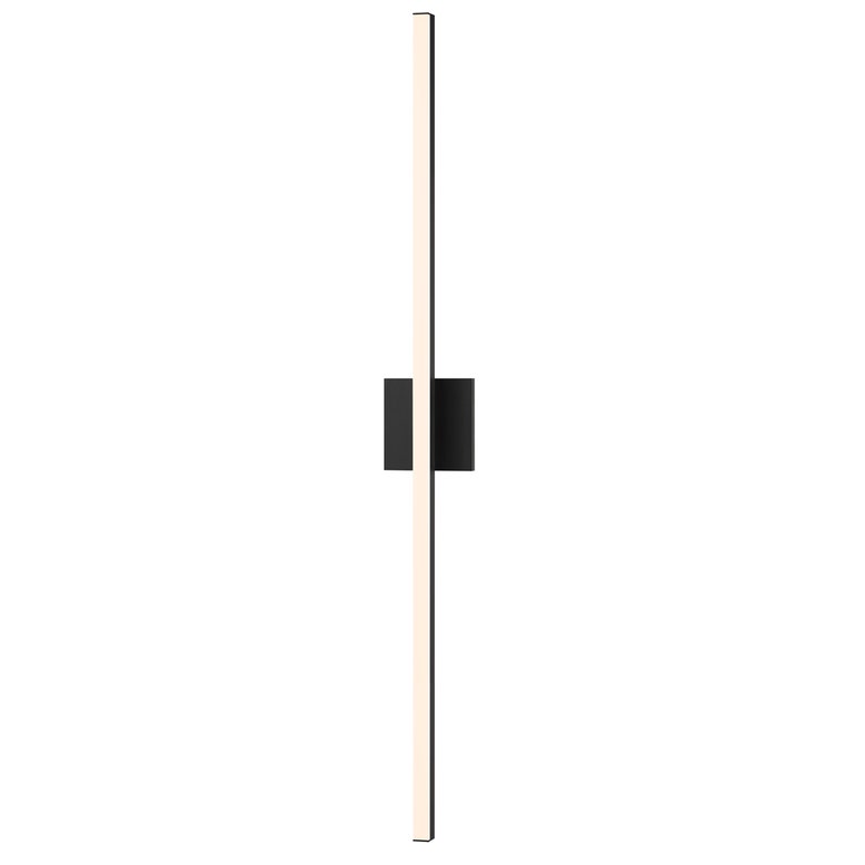 SONNEMAN Stix 40" LED Satin Black Optical Acrylic Shade Vanity Bath Bar Lighting