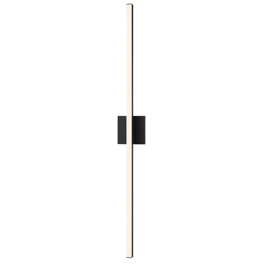 SONNEMAN Stix 40" LED Satin Black Optical Acrylic Shade Vanity Bath Bar Lighting