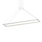 SONNEMAN Stix 47" x 9" LED Bulb Bright Satin Aluminum Optical Acrylic Shade Rectangle Pendant Light With 20' Cord Length