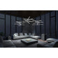 SONNEMAN Stix 6-Light LED 6-Arm Satin Black Chandelier With 20FT Cord Length