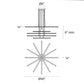 SONNEMAN Stix 6-Light LED 6-Arm Satin Black Chandelier With 20FT Cord Length