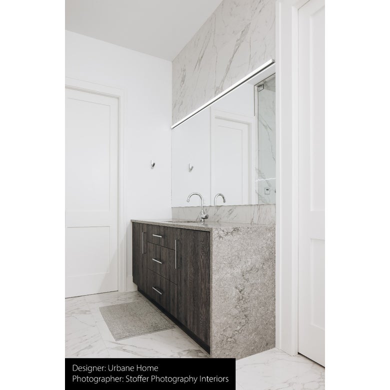 SONNEMAN Stix Plus 48" LED Satin Black Optical Acrylic Shade Vanity Wall Bar Lighting