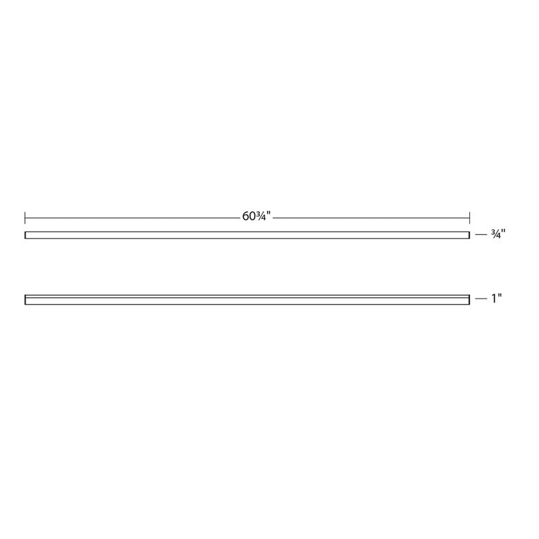 SONNEMAN Stix Plus 60" LED Satin Black Optical Acrylic Shade Vanity Wall Bar Lighting