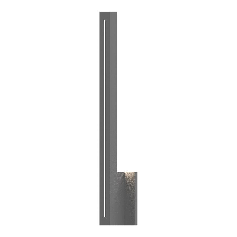 SONNEMAN Stripe 24" 1-Light LED Textured Gray Aluminum With Colored Strip Shade Wall Sconce