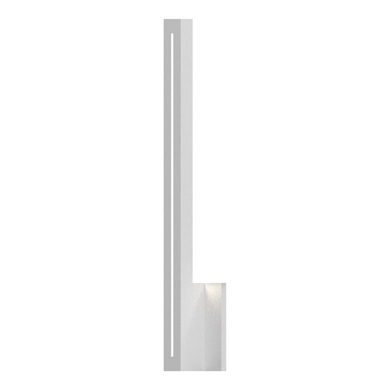SONNEMAN Stripe 24" 1-Light LED Textured White Aluminum With Colored Strip Shade Wall Sconce