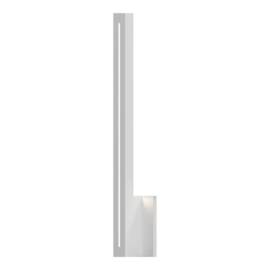 SONNEMAN Stripe 24" 1-Light LED Textured White Aluminum With Colored Strip Shade Wall Sconce