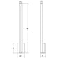 SONNEMAN Stripe 30" 1-Light LED Textured Gray Aluminum With Colored Strip Shade Wall Sconce