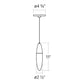 SONNEMAN Sultana 1-Light LED Polished Chrome Seeded Glass Single Pendant