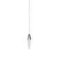 SONNEMAN Sultana 1-Light LED Polished Chrome Seeded Glass Single Pendant