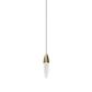 SONNEMAN Sultana 1-Light LED Satin Brass Seeded Glass Single Pendant