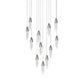 SONNEMAN Sultana 12-Light Polished Chrome Round Chandelier With White Canopy