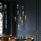 SONNEMAN Sultana 12-Light Satin Brass Round Chandelier With White Canopy