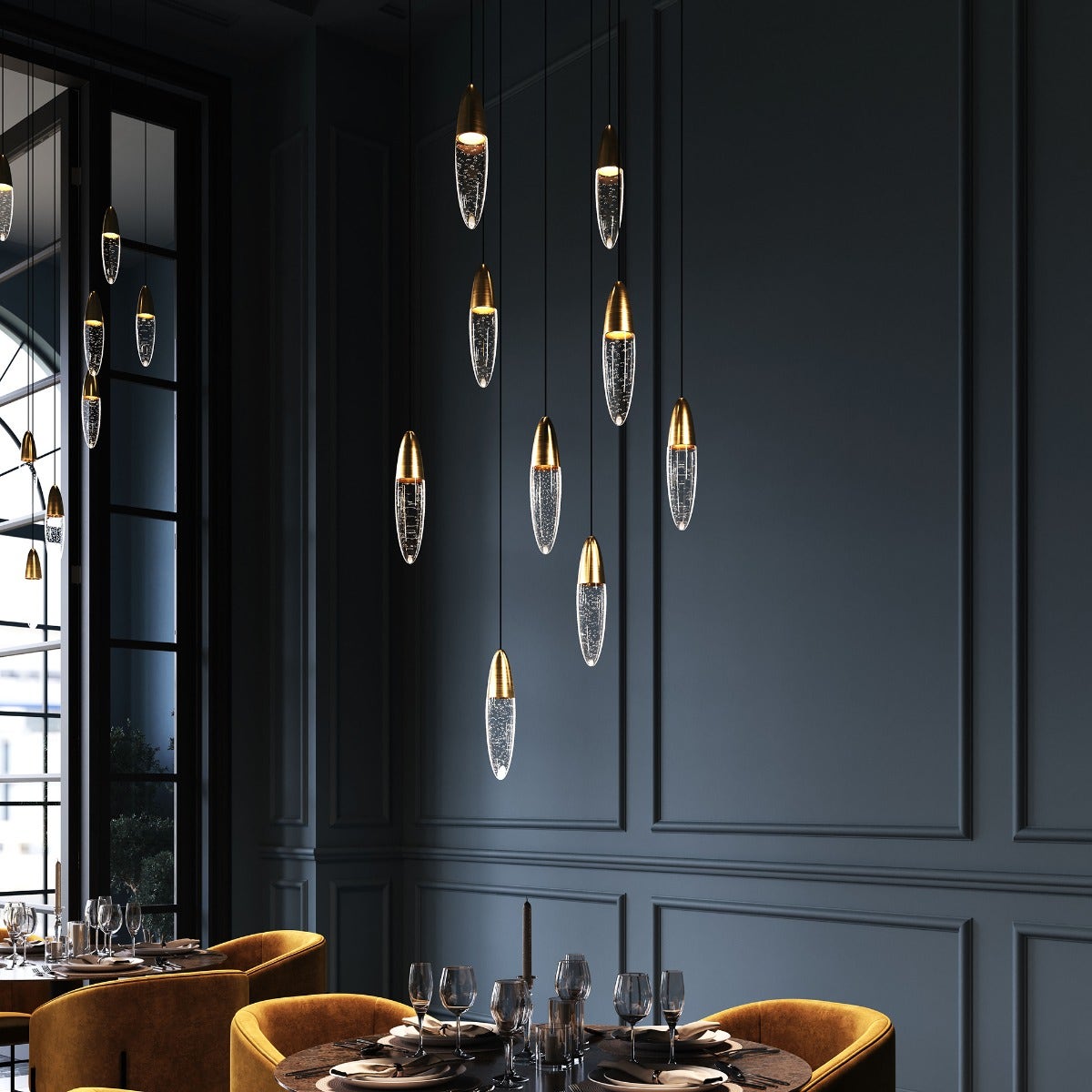 SONNEMAN Sultana 12-Light Satin Brass Round Chandelier With White Canopy