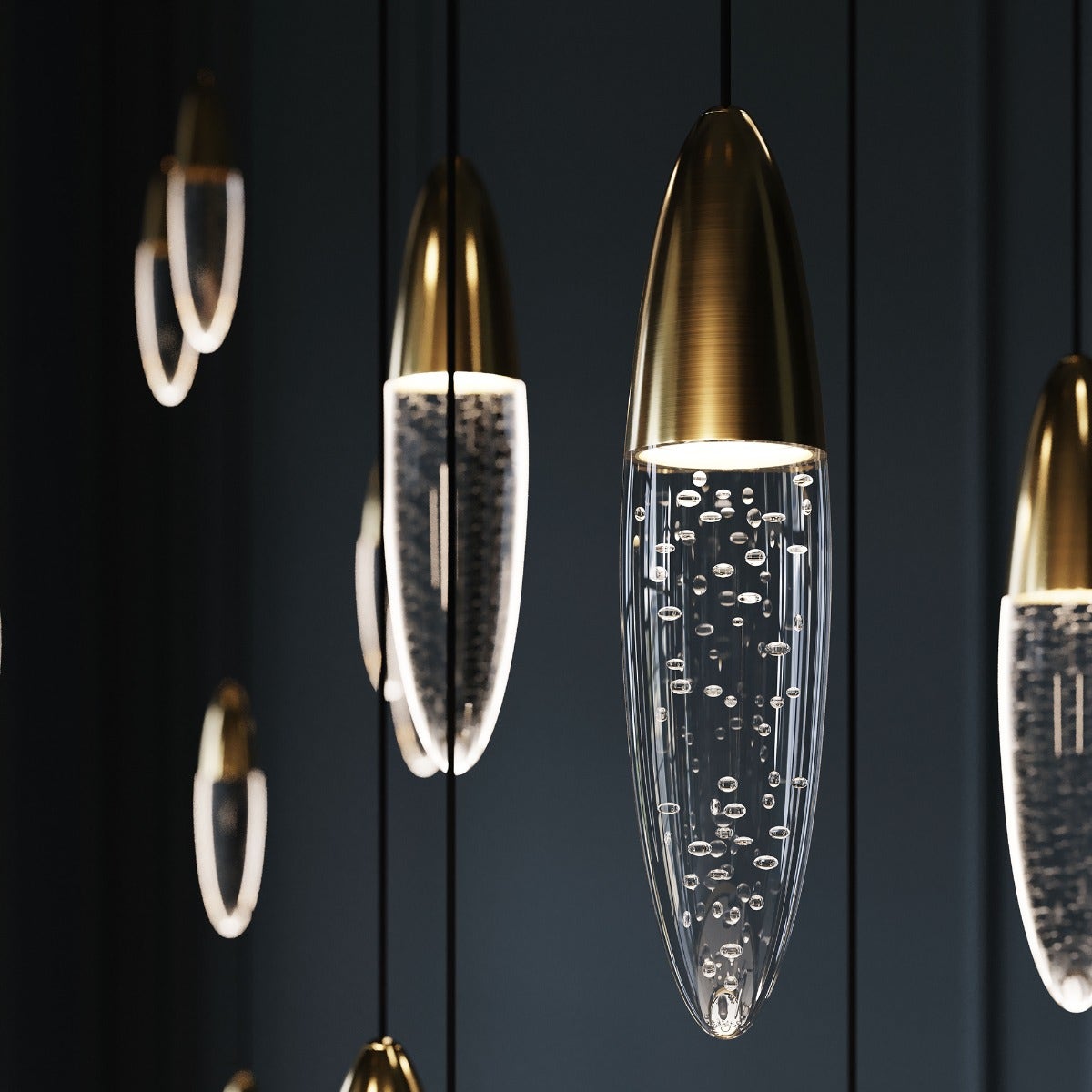 SONNEMAN Sultana 9-Light Satin Brass Round Chandelier With White Canopy