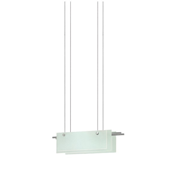 SONNEMAN Suspended Glass Slim 18" LED Bulb Satin Nickel Pendant Light