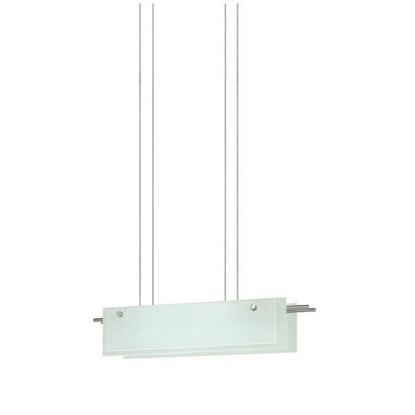 SONNEMAN Suspended Glass Slim 24" LED Bulb Satin Nickel Pendant Light