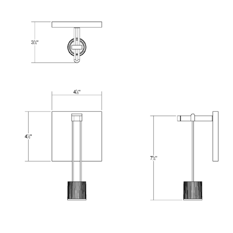 SONNEMAN Suspenders 1-Light Mini Cylinder With Flood Lens Satin Black Diecast Aluminum Shade Wall Sconce