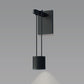 SONNEMAN Suspenders 1-Light Mini Cylinder With Flood Lens Satin Black Diecast Aluminum Shade Wall Sconce