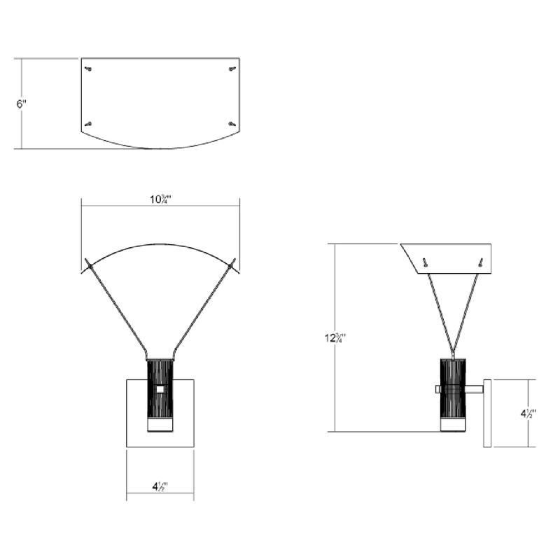 SONNEMAN Suspenders 1-Light Standard Cylinders With Glass Drum Diffuser and Parachute Reflector Satin Black Wall Sconce