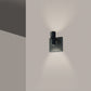 SONNEMAN Suspenders 1-Light Standard Duplex Cylinders With Flood Lens Satin Black Diecast Aluminum Shade Wall Sconce