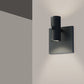 SONNEMAN Suspenders 1-Light Standard Duplex Cylinders With Flood Lens Satin Black Diecast Aluminum Shade Wall Sconce